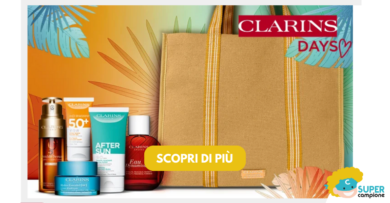 Clarins ti regala l'esclusiva borsa mare